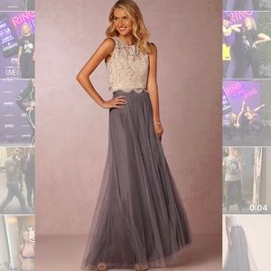 BHLDN Louise Tulle Skirt + jeweled sash